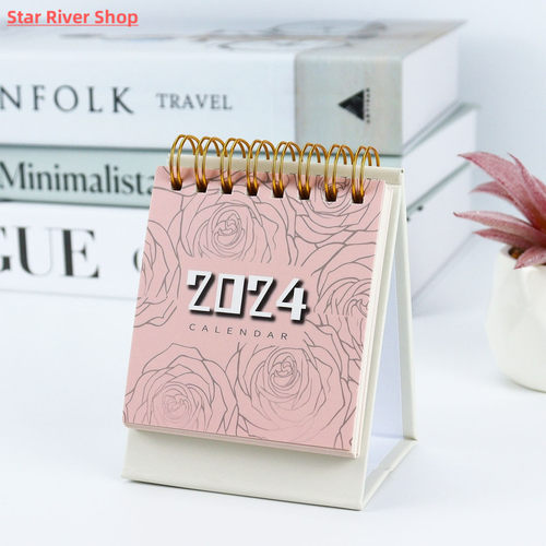 2024 Calendar Mini Coil Desk Calendar Daily Planner To Do Li
