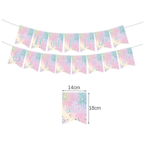 Gradient Diamond Birthday Disposable Tableware Macaron Paper