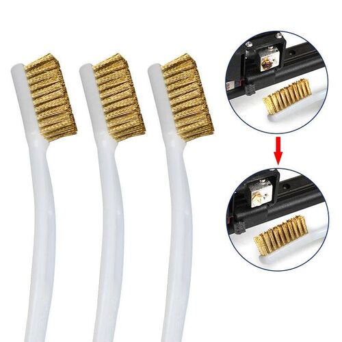 2 Pcs 3D Printer Parts Cleaner Tool Copper Wire Toothbrush C
