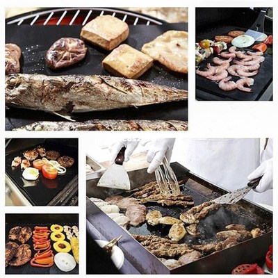 Reusable BBQ Mat Teflon Fiber Non-Stick BBQ Grill Mat Sheet