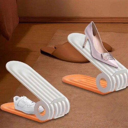 Shoe Slot Organizer 4 Levels Adjustable Anti-Slip