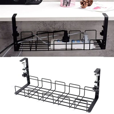 Undertable storage rak metal able tray omputer desk wire org