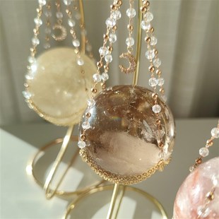 水晶球底座桌面摆件客厅玄关装饰品创意水晶底托女生家居改造装饰