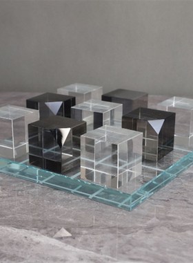 欧式水晶棋盘创意摆件办公室酒柜样板房书房玄关桌面家居装饰摆设
