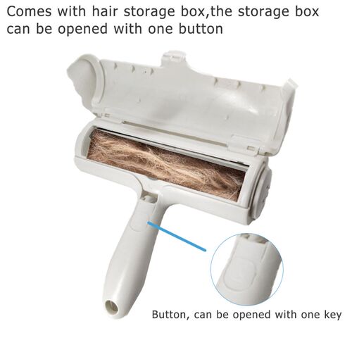 Pet Hair Roller Remover Lint Brush 2-Way Dog Cat Comb Tool C