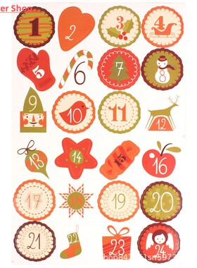 Cute Stickers Christmas Gifts Packaging Labels Creative Numb
