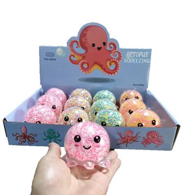 Squishy Mochi Fidget Toys octopus Stress ball发光章鱼捏捏乐