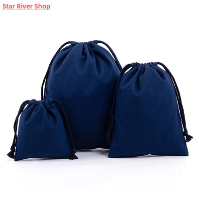 Reusable Cotton Drawstring Bags Fabric Storage Bag for Sundr