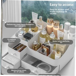 化妆组织者桌面梳妆台组织者抽屉化妆品存储