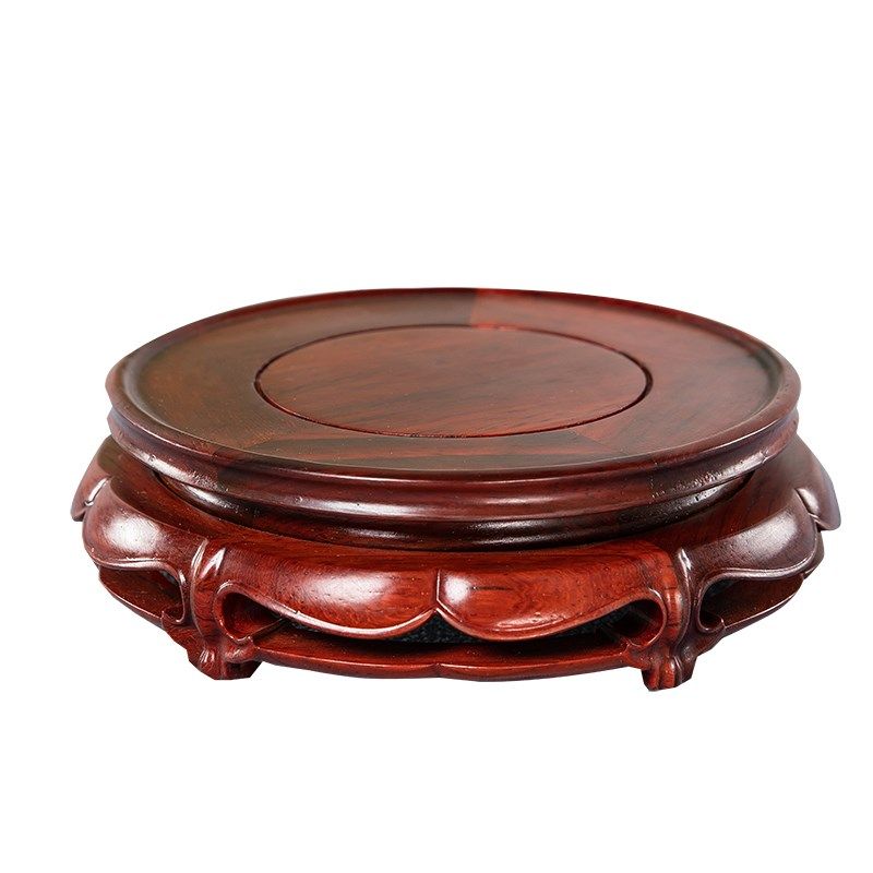 红木可旋转圆形底座花瓶花盆鱼缸底座酒坛奇石实木工艺品摆件托架,家居饰品,木雕,淘宝优惠券,粉丝福利购,淘宝优惠卷