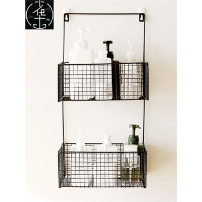 toilet shelf nordic simple wall hanging storage basket rack