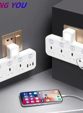EU US UK Plug Universal Outlet Power Strip Multitap AC Separ