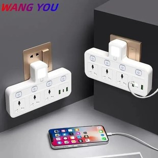 EU US UK Plug Universal Outlet Power Strip Multitap AC Separ