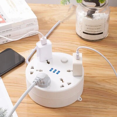 2m circular power board, portable extension cable, socket pl