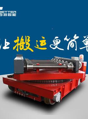 5t蓄制电池无轨道车39570°转弯车电动平车平板6车搬运非标造