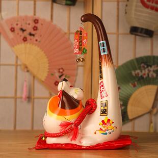 财长摆尾猫招财猫号大件财源广24242424进店铺开业礼物陶瓷猫金运