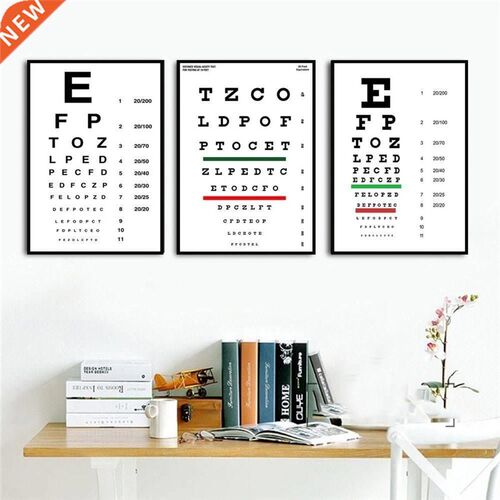 Modern Eye Test Snellen Chart Best Eyes Test Deals Poster A