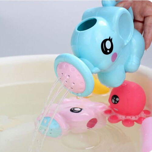 Kids Elephant Watering Pot Bath Toys Children Cute Baby Cart