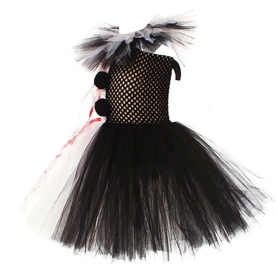 Kids Scary Killer Clown Costume Art Terrify Girls Bleeding
