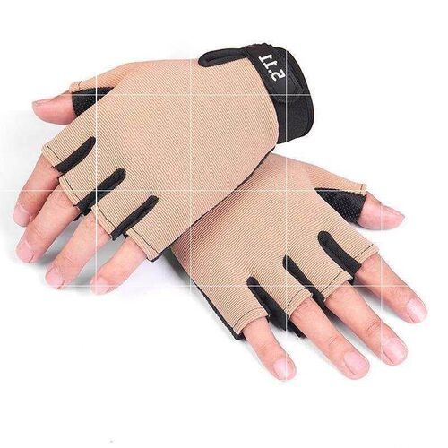 Rock Climbing Tactical Black Fingerless Gloves/Cycler