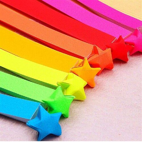 Origami Lucky Star Paper Strips Folding Paper Ribbons Colors