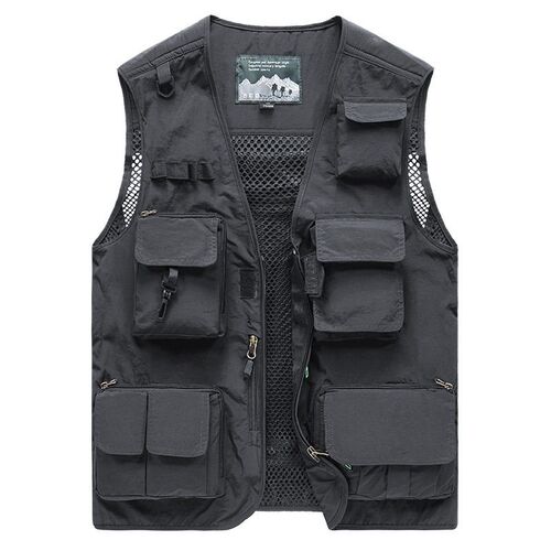 Outdoor Vest Mens Multi-pocket Plus Size Mens Vest Photogr