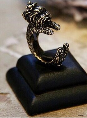 Wholesale Unique Handmade Boho Chic Retro Yorkshire Dog Ring