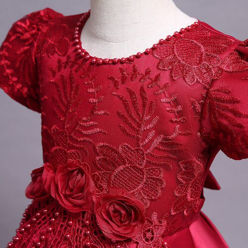 New Girls Kids Flower Elegant Fashion Princess Party Dresses