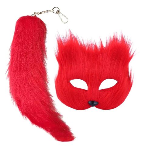 Therian Mask and Tail Set Halloween Cosplays Costume