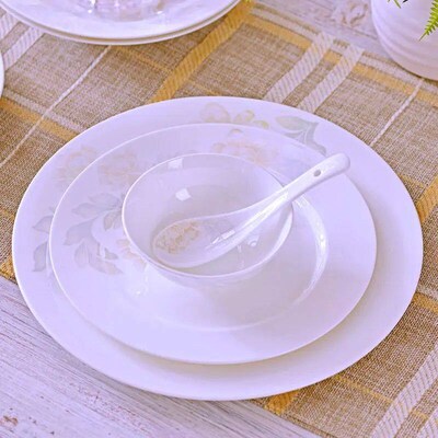 56pcs Dishes Set Combination Wedding Housewarming Gift Bowls