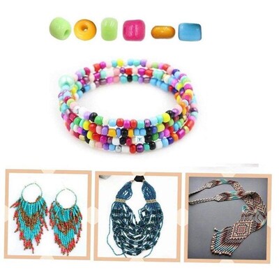 5000Pcs Beads Kit 3mm Glass Seed Beads Alphabet Letter