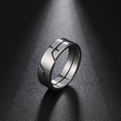 Skyrim Fashion Simple Stainless Steel Couple Ring for Men Wo