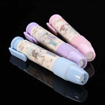 fashion students pen shape eraser cute rubber stationery kid