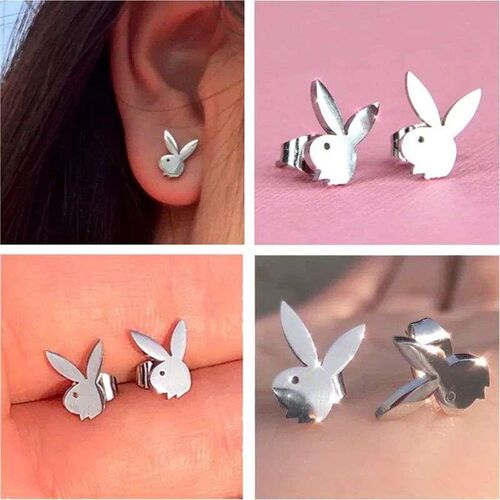 Set Rock Stud Earring Piercings Fashion Stainless Steel A