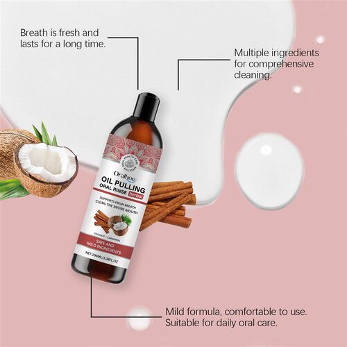 ORALHOE Fresh Breath Mouthwash, Cleans Oral Odors, Removes S