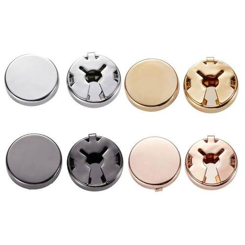 1 Pair Brass Round Button ver Cufflinks Formal Shirt Cuff Li