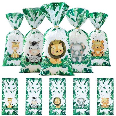 Jungle Animals Candy Gift Bags Biscuit Packing Bag Wild One