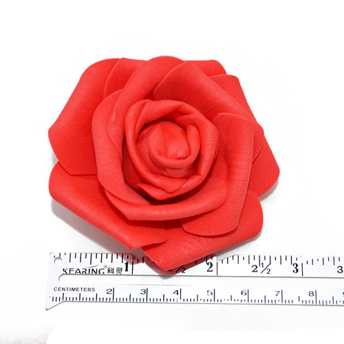 6cm Wedding Roses Foam Artificial Rose Flowers Head Wreath D