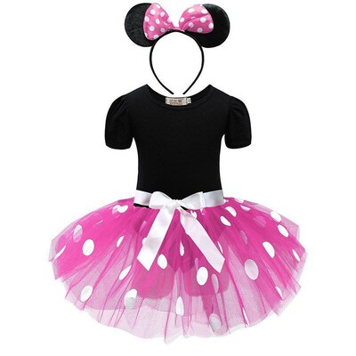 Baby Girl Mickey Minnie Tutu Dress Summer Dots Kids Birthday