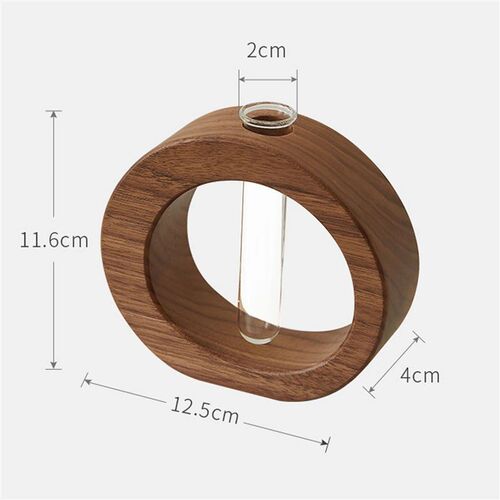 Wooden Hydroponic Flower Pot Home Vase Decor Transparent Imi