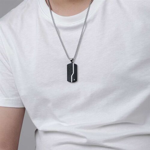 Mens fashion stainless steel room light sand black pendant