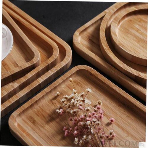 Bamboo wooden tray hotel fruit plate dessert plate snack