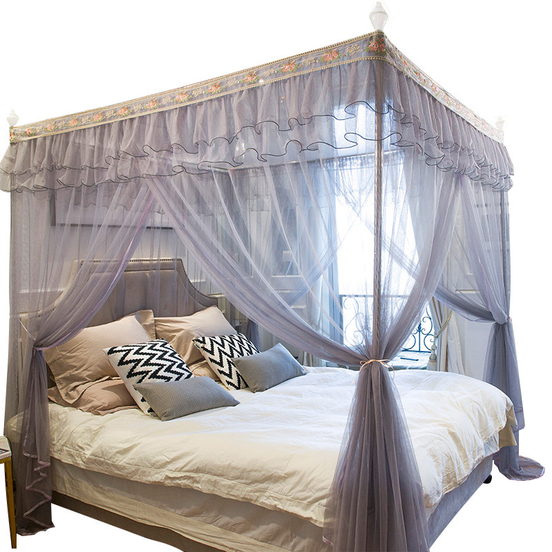 蚊帐宫廷公主风1.8m夏天支架家用加密宫廷落地式床幔三开门夏季,床上用品,蚊帐,淘宝优惠券,粉丝福利购,淘宝优惠卷