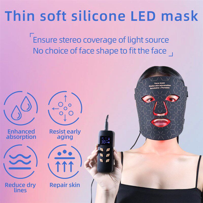 Sgrow beleza spa tratamento 7 cores mscara led terapia de - 实物图