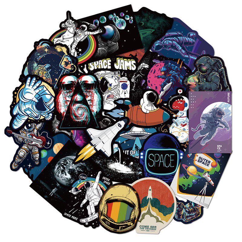 10/30/50PCS Outer Space Astronaut Graffiti ers Cartoon DIY S