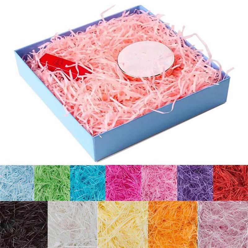50g Easter Basket Grass Filler Paper Stuffing Shredded Crink - 实物图