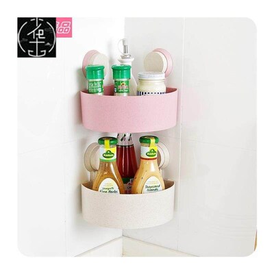 2pcs bathroom holder shelf stand rack sucker toothbrush wall
