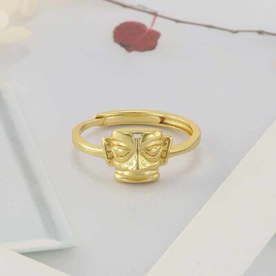 2021 Newly Arrived Ethnic Artist Women Ring Human Face Abstr