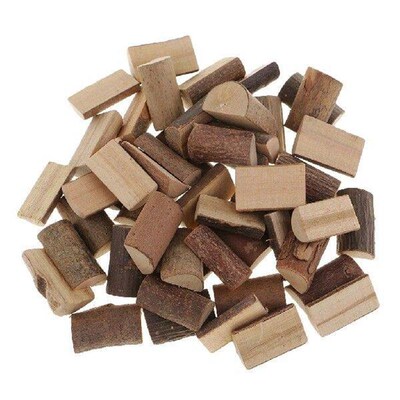 50 Packs Rustic Wood Half Cut Log Slices Bark Discs for DIY