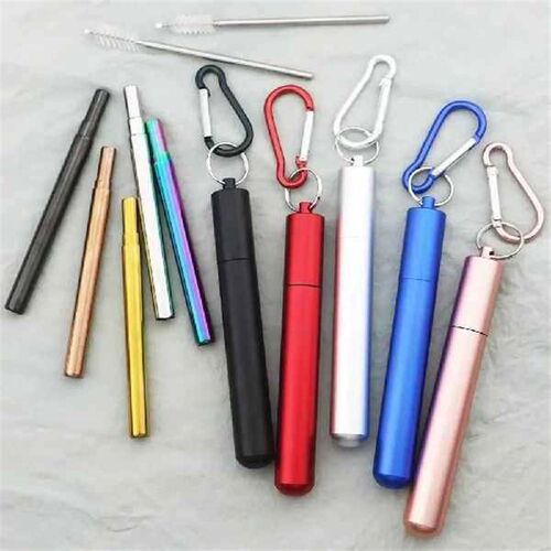 Stainless Steel Reusable Collapsible Straw Foldable